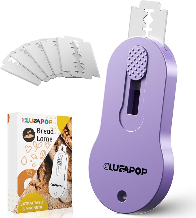 CLUEAPOP Bread Lame Sourdough Scoring Tool, Extractable & Magnetic Lame Scoring Tool, Bread Dough Cutter Slashing Razor Tool, Bread Scoring Tool for Sourdough Bread Baking - Scoring Knife