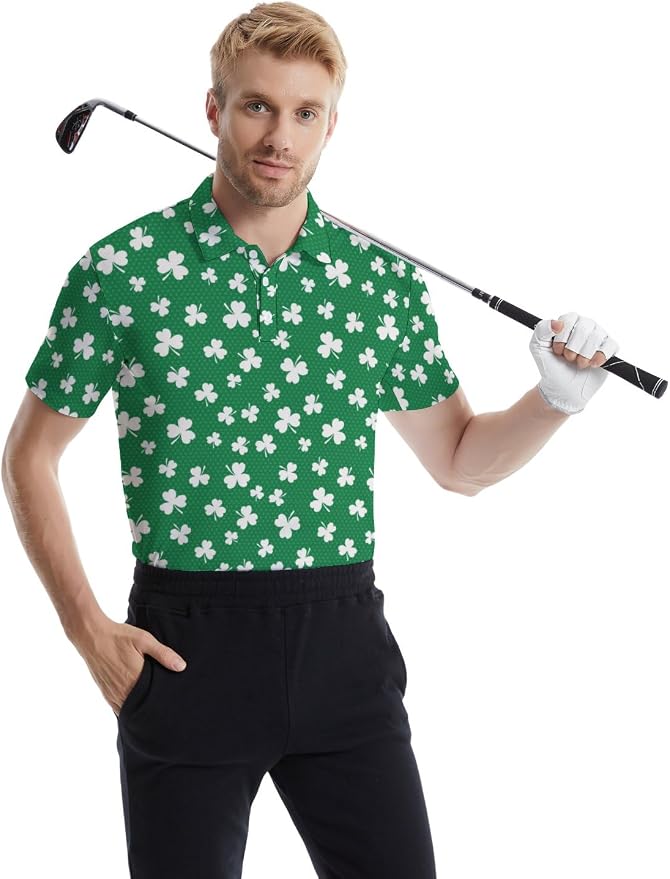 Polo Shirts for Men Moisture Wicking Mens Polo Shirts Patriotic Shirts for Men