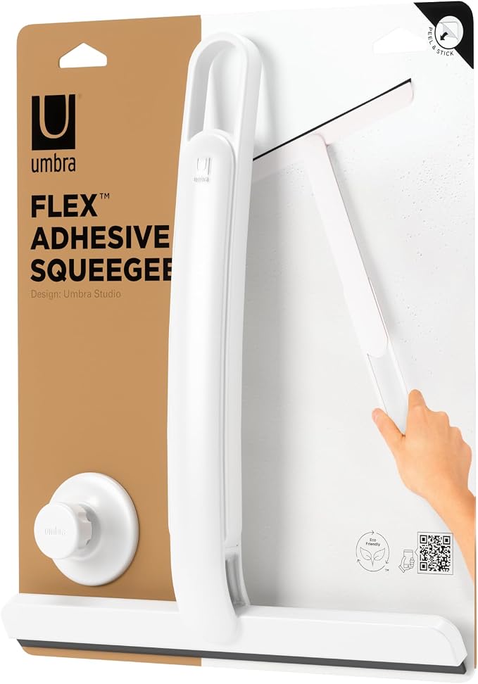 Umbra Flex Adhesive Squeegee, White (Pack of 3)