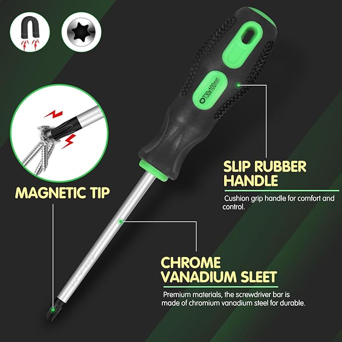 GURADESIGN 7PCS Magnetic Torx Screwdriver Set T8 to T30 Star Screwdrivers (7PCS TORX SCREWDRIVER)