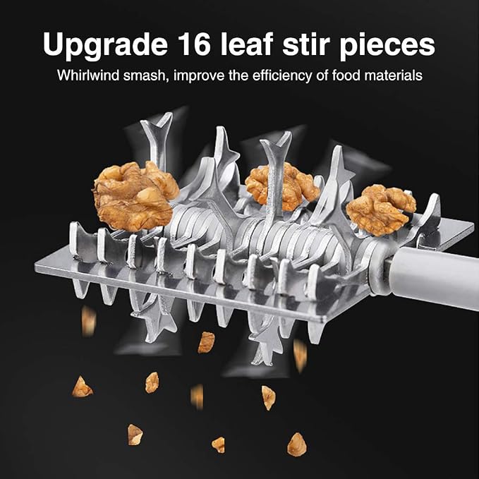 Nut Chopper Manual Nut Grinder Hand Crank For All Nuts Walnut Pecans, Hand Held Food Shredder Cutter Mincer Food Shredder Tool for Vegetables Fruits Nuts(COLOR:White)