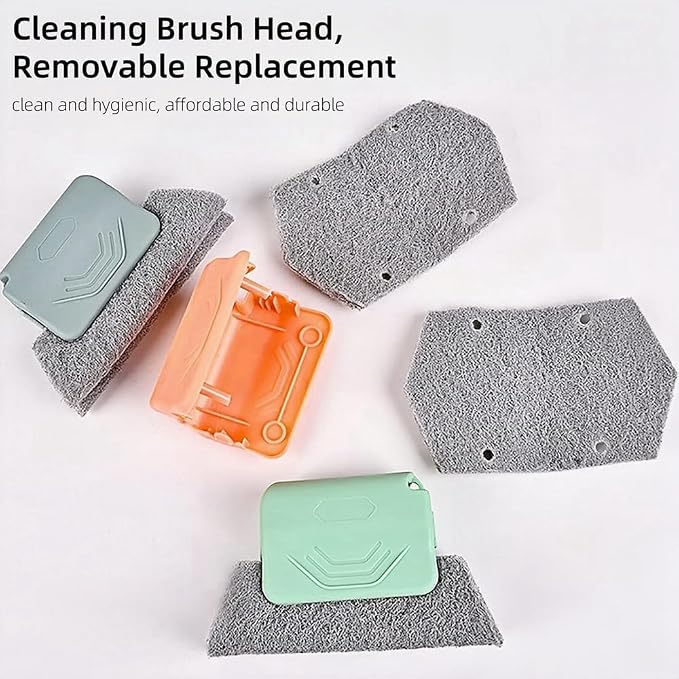 Magic Window Track Cleaner, 2026 New Window Groove Cleaning Brush Tools Set, Hand-held Window Track Cleaner Brushes Tools Set for Window lides Gaps Tile Lines Shutter Car Vents (Green 3pcs)