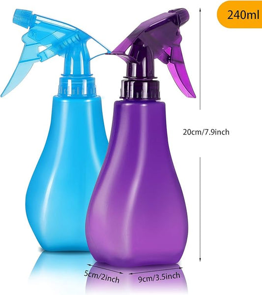 8 Oz Empty Plastic Spray Bottles with Adjustable Nozzle - Durable Trigger Sprayer with Mist & Stream Modes - Refillable Sprayer for Taming Hair, Hair styling, Watering Plants, Showering Pets - 4 Pack