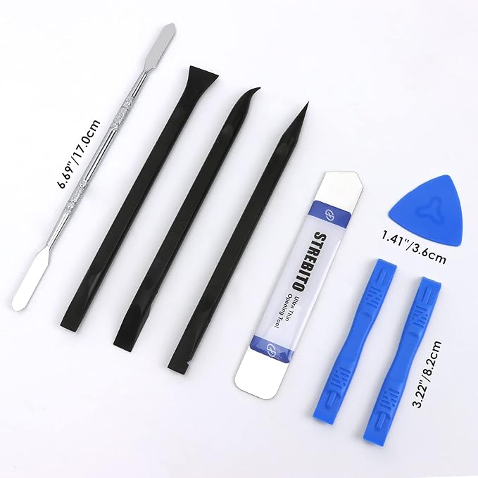 STREBITO Spudger Pry Tool Kit 11 Piece Opening Tools, Metal Spudger Tool | Ultimate Plastic & Metal Prying Open Tool for iPhone, Laptop, iPad, Cell Phone, MacBook, Tablet, Computer, Electronics Repair