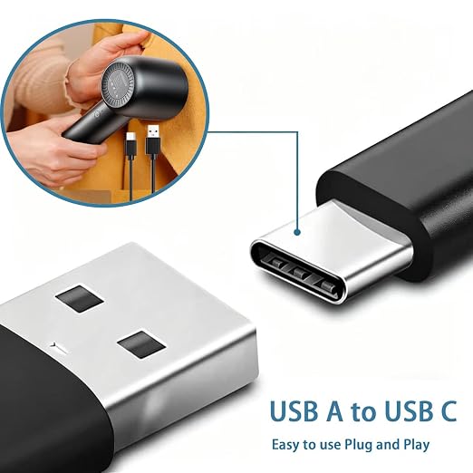 Fabric Shaver Charger, Replacement USB Charger Cord Compatible for VASSON/POPCHOSE/Magictec/Peiyuu/Electrolux/Ziitty/coldSky Fabric Shaver USB Charger