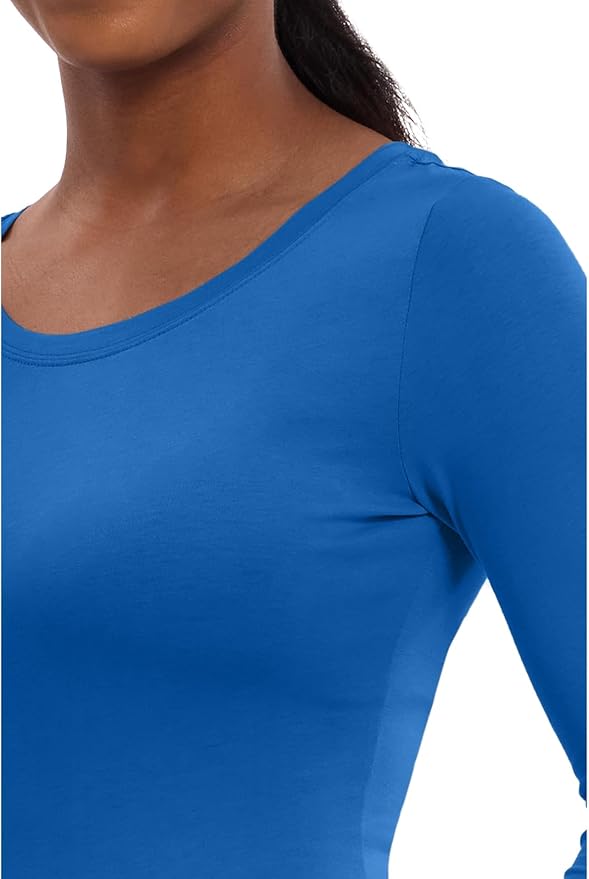 Healing Hands Underscrub Long Sleeve Women Knits Scrub Tops | Soft Cotton Blend Knit, Breathable Stretch Comfort, Machine Wash, Easy Care Fabric, Ideal For Layering Under Scrubs