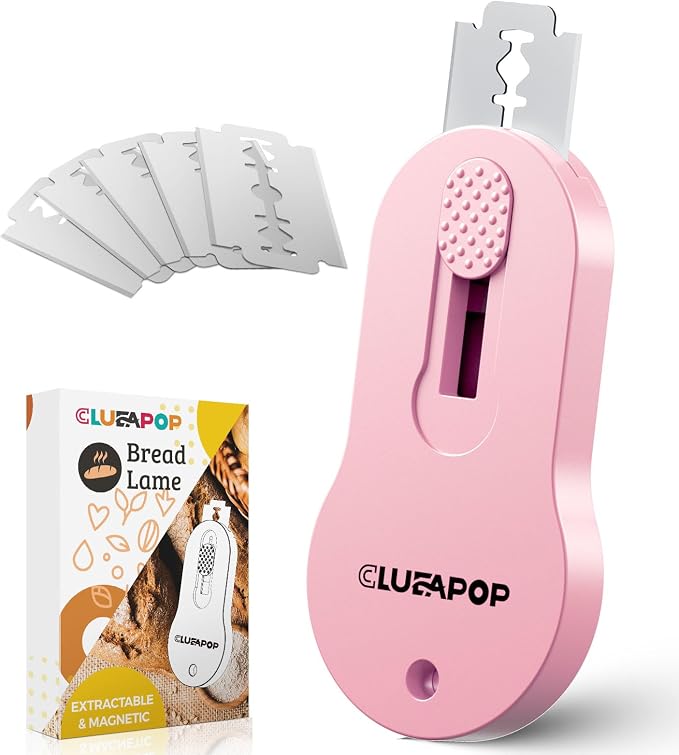 CLUEAPOP Bread Lame Dough Scoring Tool, Professional Extractable & Magnetic Sourdough Scoring Tool for Sourdough Bread Baking & Bread Making Tools,Perfect Bread Scoring Tool