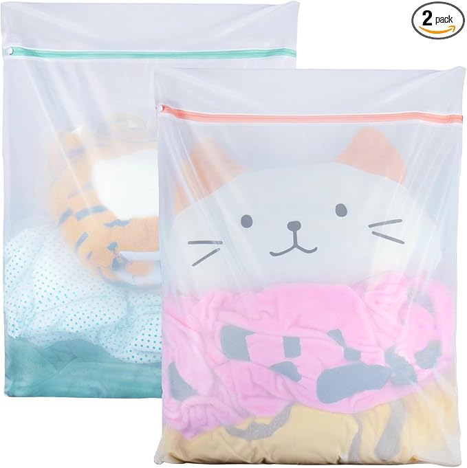 Tenn Well 2Pk 31x23" Delicates Bag Fine Mesh Oversize for Washing | Fine mesh bags for lingeries, sweaters, bed sheets, stuffed toys, oversize