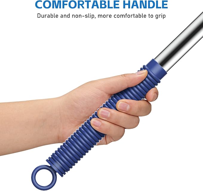 SetSail Cobweb Duster with Extension Pole, for Cobweb Cleaning,Blue | Retractable Dusters,90-inch Long Handle,Ceiling Fan Spider Web Brush,for Outdoor Indoor High Ceilings