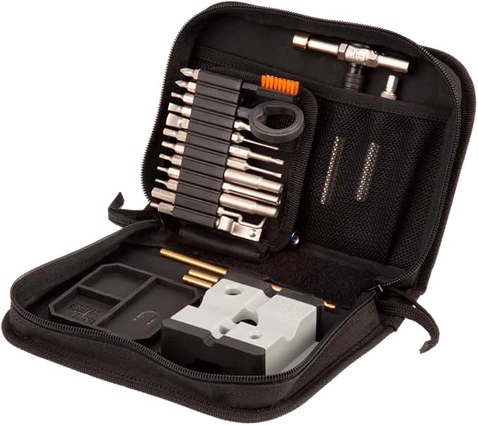Fix It Sticks Portable Multi-Functional Pistol Armorer's Toolkit | Mini All-In-One Force Turner, Ratcheting T-Way Spanner Locking Hex Drive, Handgun Maintenance Gear Soft Case