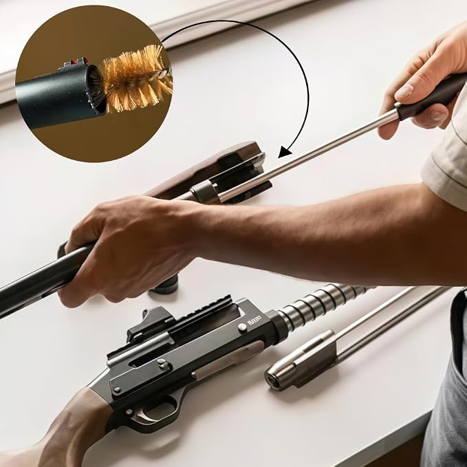 Universal Gun Cleaning Kit Accessories for Handgun & Shotgun – Multi-Caliber Brushes, Mops & Jags