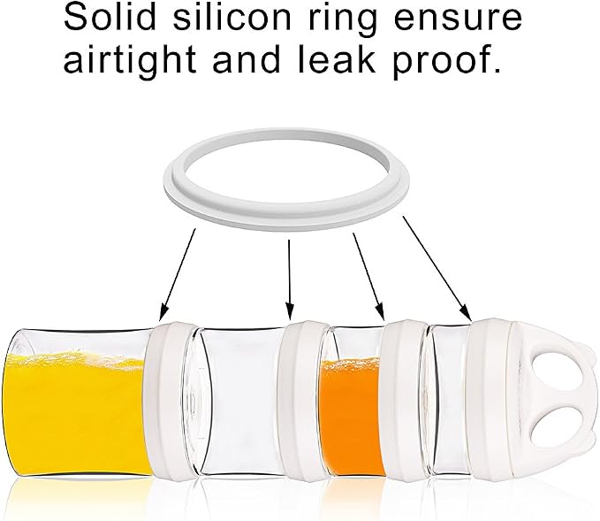 SELEWARE White Stackable Snack Containers for Kids Toddlers Adults, 31oz | Portable Food Storage Containers for Snacks Formula Powder Drinks and Travel, Twist Lock System Airtight Leak-proof BPA Free