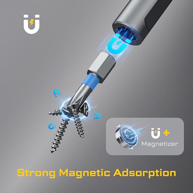 74 in 1 Magnetic Screwdriver Set, Ratchet Screwdriver Set | Detachable Allen Wrench T Handle & Storage Case, Gift for Men & Dad for Furniture, Electronics, Bicycle, DIY