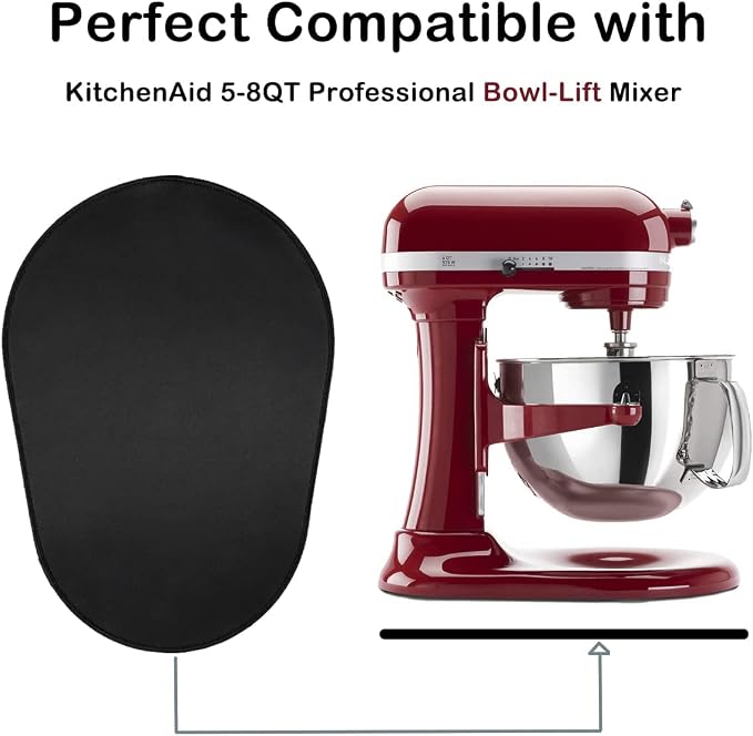 Mixer Sliding Mats for Kitchen aid Stand Mixer,Kitchen aid Mixer Slider Mat Compatible with Kitchen 5-8QT Bowl-Lift Stand Professional Mixer with 2 Grey Mixer Accessories