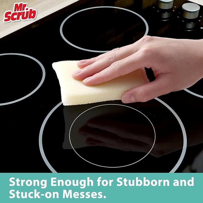 Sponges Kitchen Scrub Dish Sponge Scouring Pad, 6 Pack Cleaning Brush Dishwasher Soap Supplies, Dishwashing Dinnerware Towels Sink Pan Pot Cloth Rags Holder Bathroom Bathtub (Multi Color)