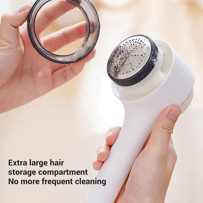 Fabric Shaver, Lint Remover Rechargeable Portable Electric Sweater Defuzzer Multifunctional Digital Display Fuzz Remover Electric Lint Shaver for Clothes Furniture (White)