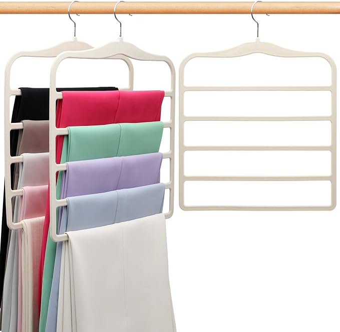 Closet Organizers and Storage,3 Pack Velvet Pants-Hangers-Space-Saving,Non Silp 5 Tier Scarf Jeans Closet Organizer,Dorm Room Essentials for College Students Girls Boys Guys,Organization and Storage | Non Silp 5 Tier Scarf Jeans Closet Organizer, Dorm ...