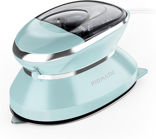 PIOMATIC Travel Iron Mini with Steam for Clothes with Dual Voltage, Portable Mini Ironing Machine with Non-Stick Soleplate, Small Iron for Sewing, Quilting and Handcraft