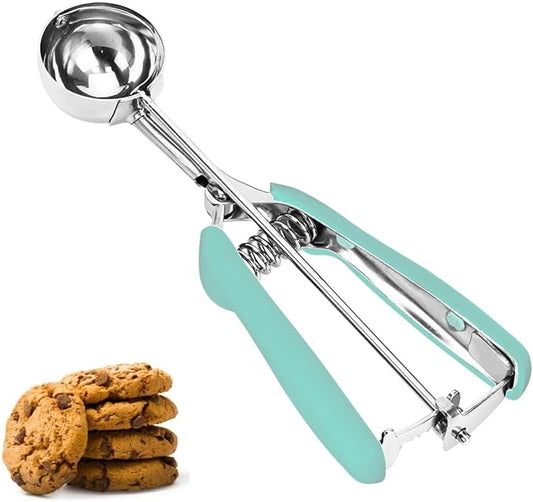 Ice Cream Scoop, 18/8 Stainless Steel Cookie Scoop, Cookie Scoops for Baking, 2Tbsp/30ml/1oz Cookie Dough Scoop, Ice Cream Scooper with Trigger Release, Cookie Scooper for Baking(Mint Green)