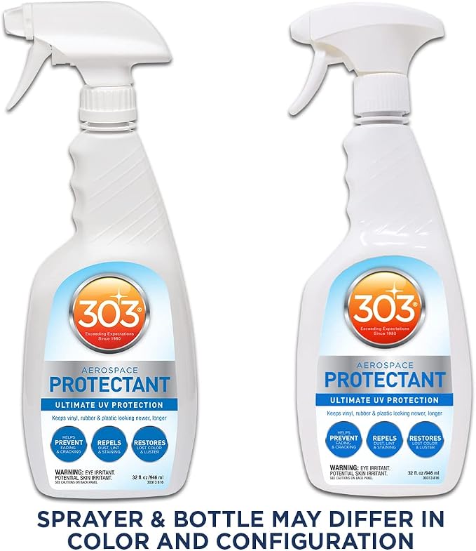303 Aerospace Protectant for Vinyl, Plastic & Rubber, 32 oz 6-Pack | Provides UV protection while helping prevent fading, cracking, and discoloration.