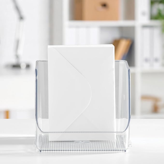 iDesign Stackable Open-Front Storage Bin, Clear | Kitchen and Pantry Organization