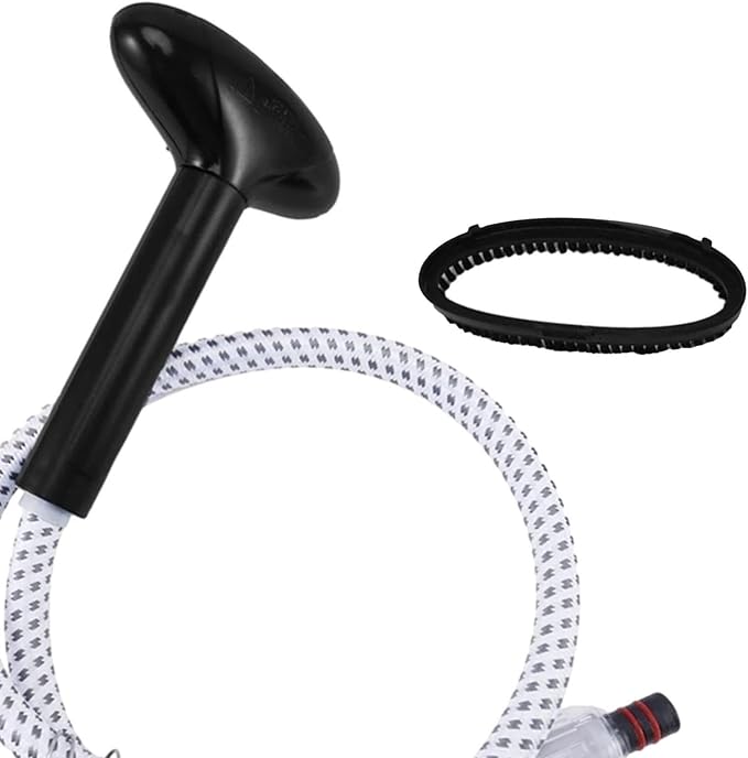 Garment Steamer Guide Hose Steam Nozzle， Replacement Steamer Snap Types Universal with Brush Head