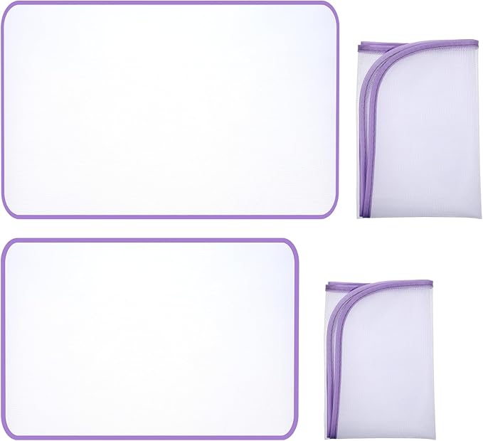 Molain 4 Pack Protective Ironing Pressing Pad, Cloth Scorch-Saving Ironing Protector Insulation Pad, Scorch Saving Pressing Cloth for Sewing and Ironing Fabric Protector Tool