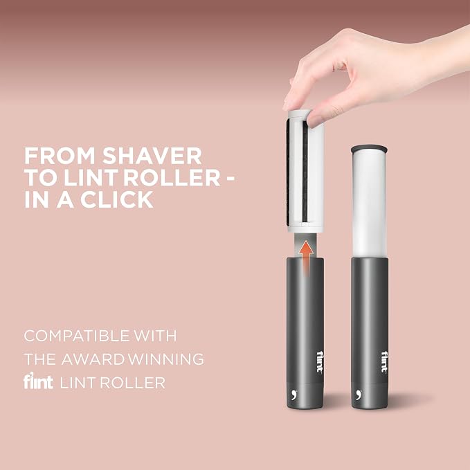 All-in-One Fabric Shaver, Compact, Retractable & Travel-Friendly Fuzz Remover with 2 Fabric-Safe Care Surfaces, Lint Brush & Lint Roller, Ultimate Depiller for Clothes, Eco-Friendly