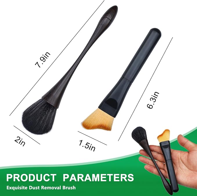 2 Pack Exquisite Dusting Brush Kit, Dust Brushes, Car Detailing Brush, Feather Duster Brush for Models, Craf, Collectibles,Computers, Digital Devices, Car Interior, Musical Instruments