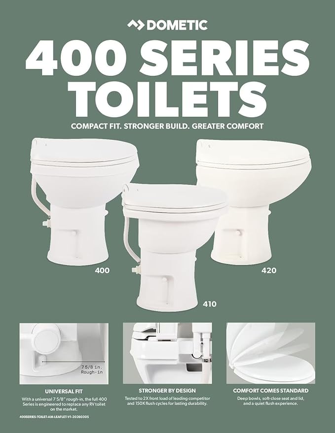 Genuine Dometic OEM Water Valve Kit 385311641 | For 300 and 400 Series Dometic and Sealand Toilets | Includes Hose Clamp and Fasteners | White Compact Kit for Efficient Repair and Replacement
