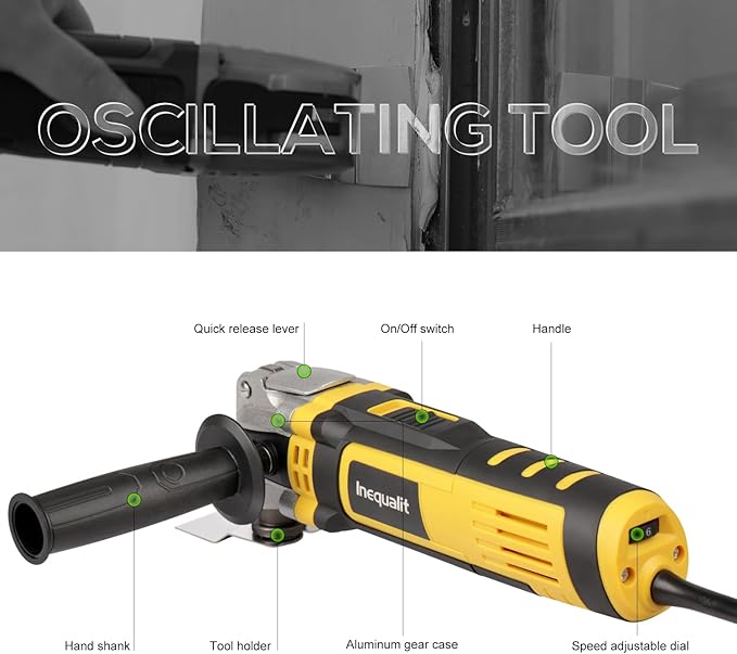 Corded Oscillating Multi Tool Kit 3.5A with 30Pcs Accessories | 22000OPM Oscillating Power Tools for Home Improvement, Woodworking, 6-Speed, Quick Clamp System, 4° Oscillating Angle