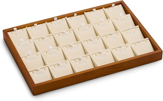 Oirlv Wooden Jewelry Tray,Jewelry Drawer Organizer,Necklace Display Tray | Stackable Design,Keep Necklaces Bracelets Flat and Untangled,Organizing and Presentinge Legantly on Dressers&in Dresser