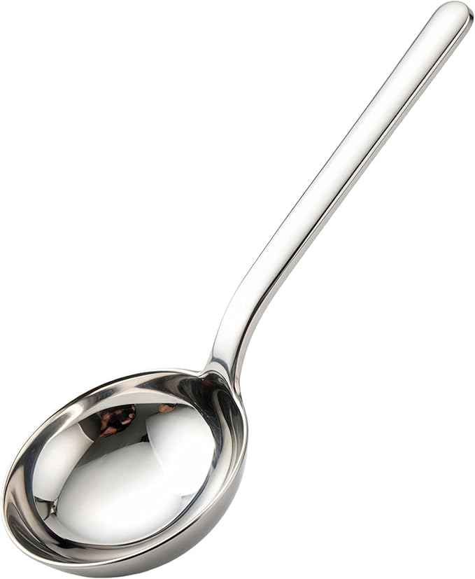 Heavy Thick 18/10 Stainless Steel Serving Ladle - Extra Large 10" Serving Spoon with Unbendable Handle for Restaurant, Buffet, Home Cooking & Serving