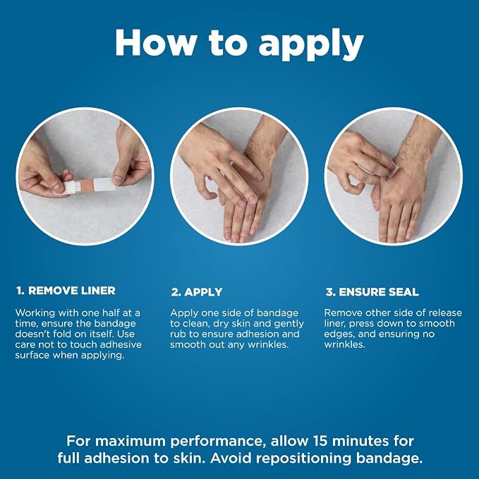 Amazon Basic Care Heavy-Duty Flexible Fabric Adhesive Bandages, First Aid and Wound Care Supplies for Minor Cuts, Scrapes, Blisters, One Size, 100 Count