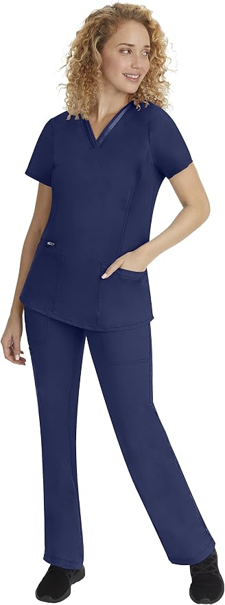 Healing Hands Purple Label Scrub Top for Women with 3 Pockets | Princess Paneling, Secure Zip Pocket, Flattering Modern Fit, Organized Storage, Professional Workwear, Easy Care Fabric