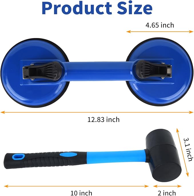 FCHO Floor Gap Fixer Tool for Floor Gap Repair with Suction Cup and Mallet | Vinyl Floor Gap Repair Tool With Suction Cup Mallet Can't use on scraped surface floor, Smooth Surface Use