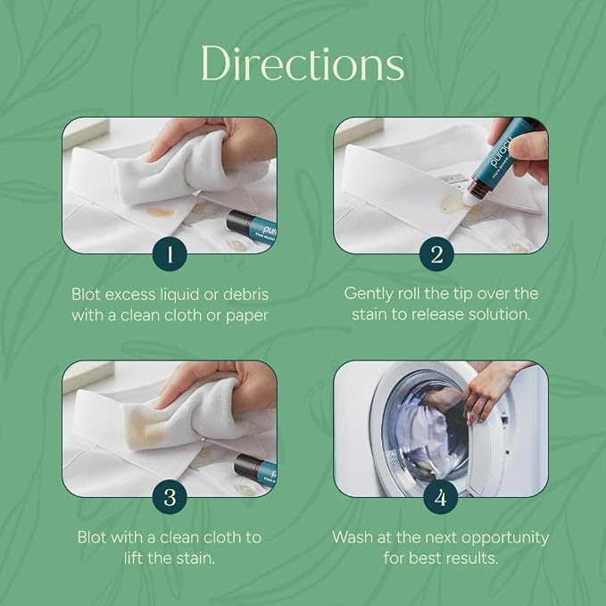 Puracy Stain Remover, Travel and Laundry Stain Cleaner for Clothes, Baby Essentials, Kids Stains, Oil and Fabric Spot Cleaner (Laundry Stain Remover Pen, 0.33 Fl Oz (Pack of 1))