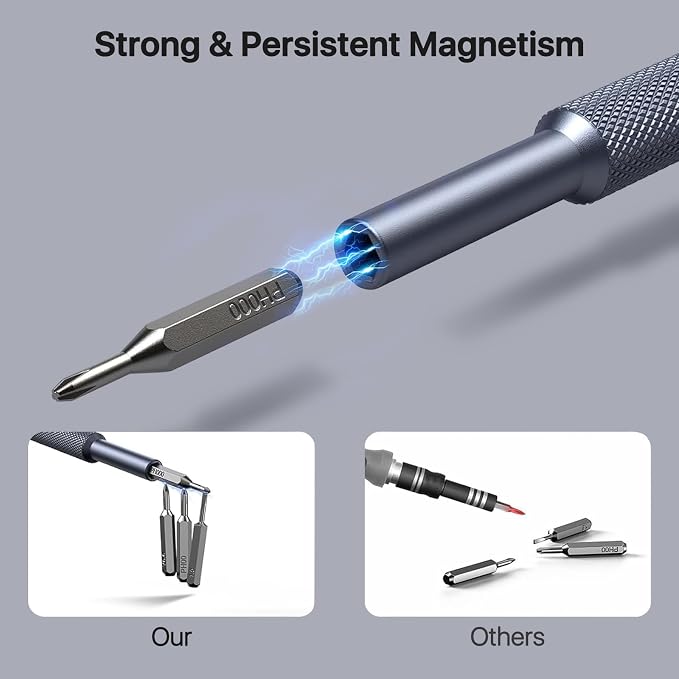 AXTH 128-in-1 Precision Screwdriver Set, Professional Mini Repair Tool Kit | [Bearing Steel] Magnetic Screw Driver for Phone, Computer, Watch, Laptop, Macbook, Ring Doorbell, Eyeglass, Electronic