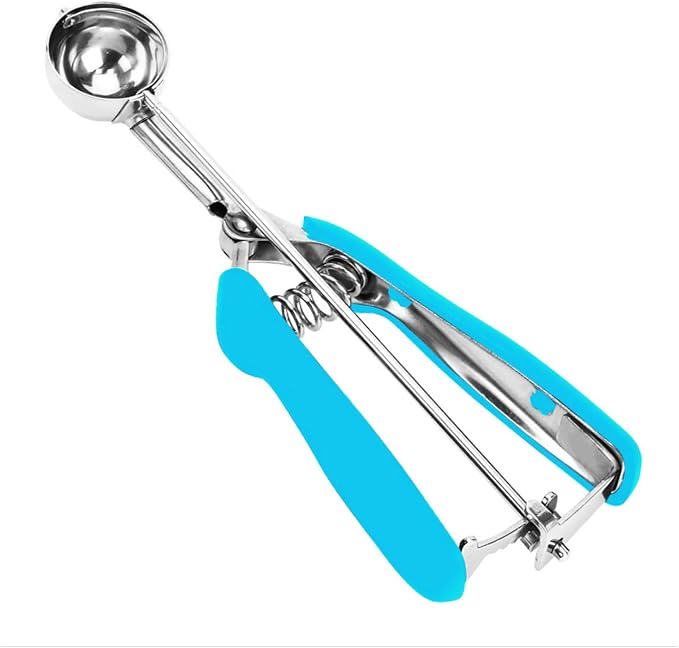 Cookie Scoop, 18/8 Stainless Steel Cookie Scooper, Cookie Scoops for Baking, 2 Tsp/10ml/ 2/3 Tbsp Cookie Dough Scoop, Ice Cream Scooper with Trigger Release, Cookie Scooper for Baking