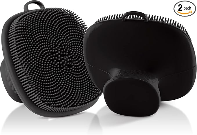 Face Scrubber 2 Pack Silicone Face Scrubber for Men Facial Cleansing Brush Silicone Face Wash Brush Manual Waterproof Cleansing Skin Care Face Brushes for and Exfoliating