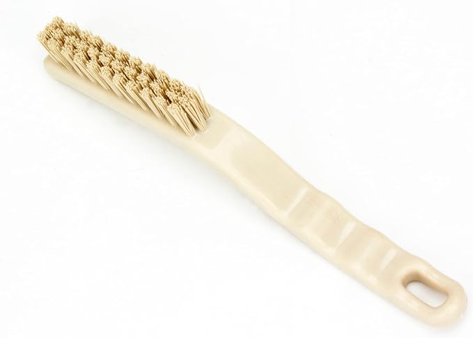 SPARTA Detail Brush Grout Brush, Crevice Brush with Hanging Hole for Bathroom, Kitchens, Countertop, Plastic, 9 Inches, Tan