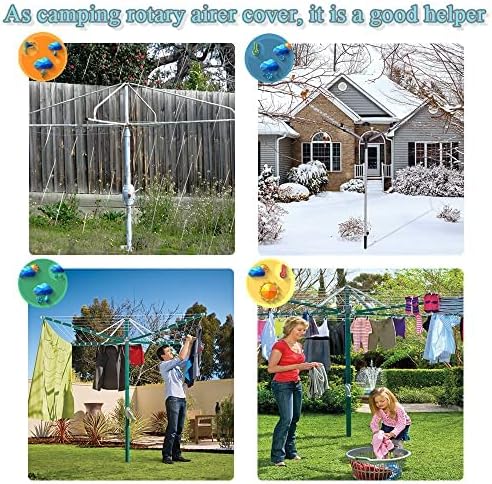 Rotary Clotheslines Cover - Umbrella Drying Line Rack Protective Waterproof 420D Washing Clothes Rack Organization Accessories(71inch L x 6inch W)