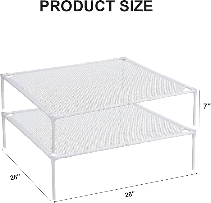 Sweater Drying Rack, 2-Layer Clothes Drying Rack Flat Mesh Stackable Laundry Drying Rack for Sweaters Socks Toys Indoor&Outdoor Use