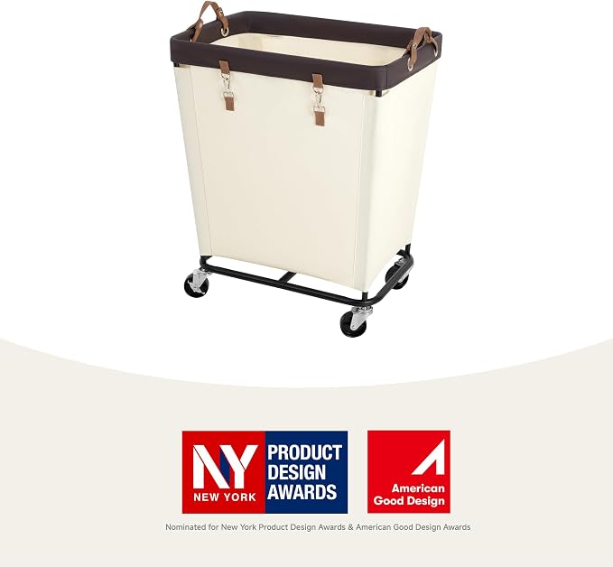 StorageWorks 210L Laundry Basket with Wheels, Rolling Hampers for Clothing