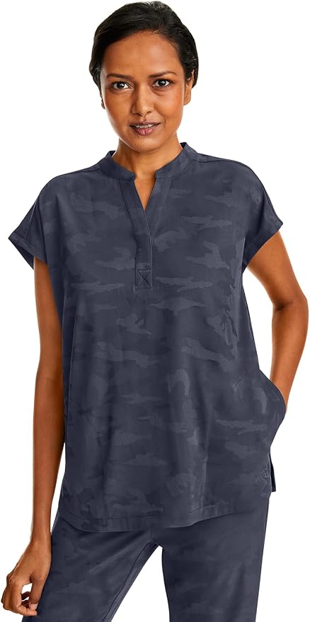 Healing Hands Purple Label Scrub Top for Women Modern Fit Tee | 2 Functional Pockets, Moisture Wicking Fabric, 360° Stretch, Quick Dry Performance, Back Yoke, Rounded Hem, Easy Care