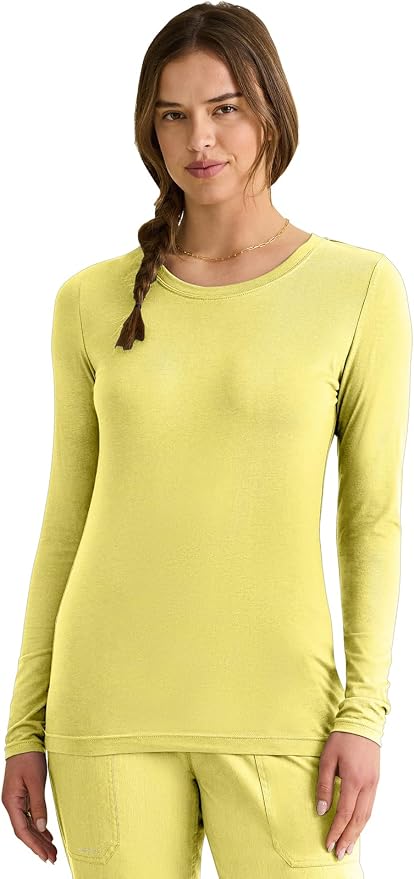 Healing Hands Underscrub Long Sleeve Women Knits Scrub Tops | Soft Cotton Blend Knit, Breathable Stretch Comfort, Machine Wash, Easy Care Fabric, Ideal For Layering Under Scrubs