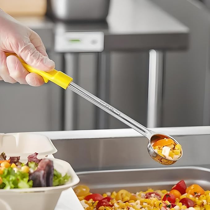 OCS Parts 2-Pack 1 Ounce Perforated and Solid Portion Spoons | Stainless Steel Dishwasher Safe Kitchen Multipurpose Portion and Serving Spoons