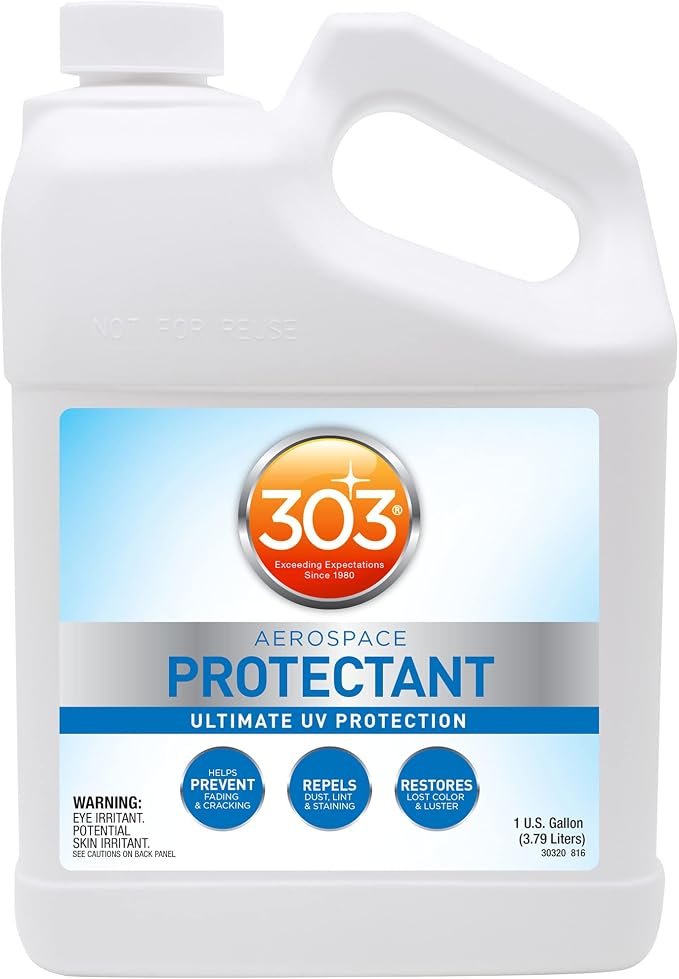 303 Aerospace Protectant for Vinyl, Plastic & Rubber, 1 Gallon | Provides UV protection while helping prevent fading, cracking, and discoloration.