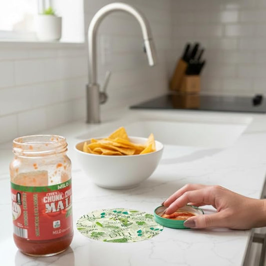 Andreas Silicone Jar Opener, GG Herb – 6.25" Non-Slip Lid Gripper & Garlic Peeler, Dishwasher Safe, Multi-Use, Durable Silicone & Fabric, Made in the USA, JO-GGHB