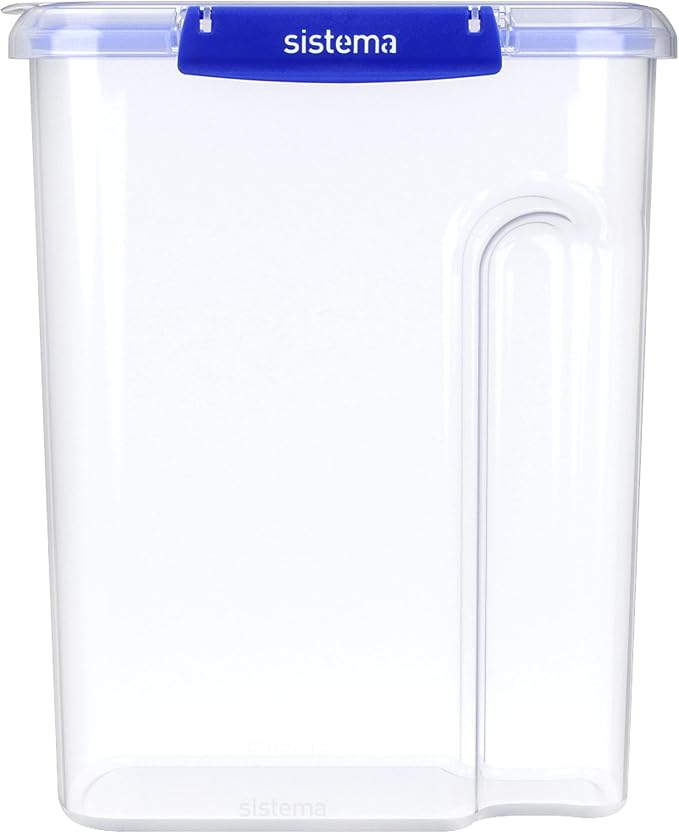 Sistema KLIP IT+ 4.2L Cereal Storage Container, Stackable & Airtight Food Pantry Storage, Dishwasher, Freezer, & Microwave-Safe, BPA-Free
